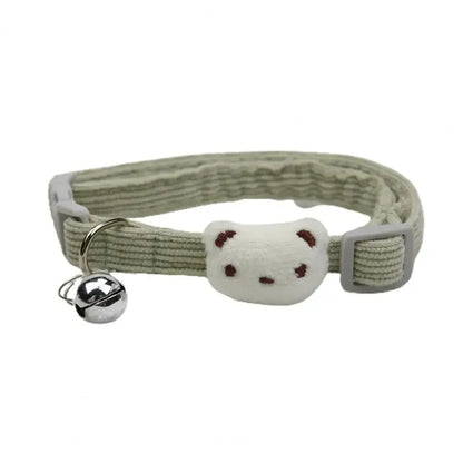 Lovely Pet Collar, Adjustable Cartoon Style Soft Pet Necklace with Bell, Adjustable Small Dog Cat Collar, Pet Supplies, MOONBIFFY