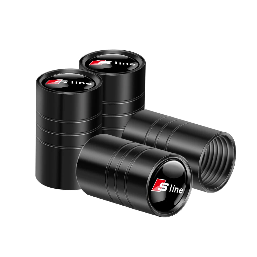 Tapas de válvula de neumático para coche con logotipo, accesorios para Audi Sline RS S TT A1 A2 A3 A4 A5 A6 A7 A8 8P B6 B7 B8 C5 C6