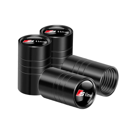 Tapas de válvula de neumático para coche con logotipo, accesorios para Audi Sline RS S TT A1 A2 A3 A4 A5 A6 A7 A8 8P B6 B7 B8 C5 C6