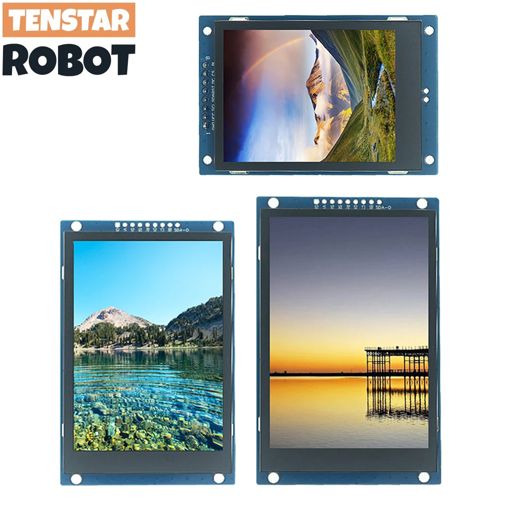 TENSTAR ROBO 2.4 / 2.8 / 3.5 Inch 240x320 320x480 SPI TFT Serial Port Module 5V/3.3V PCB Adapter, ST7789V/ST7796S LCD Display