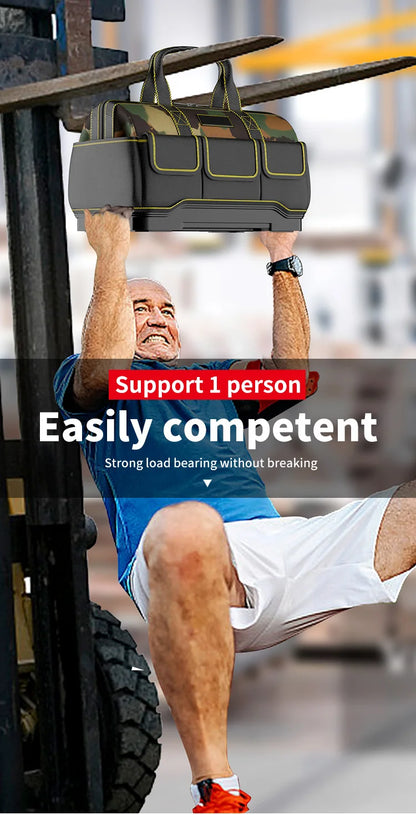 Professional Electrician Tool Bag, Reflective, Waterproof, Multi-Pocket, Durable Oxford, 4 Sizes Available