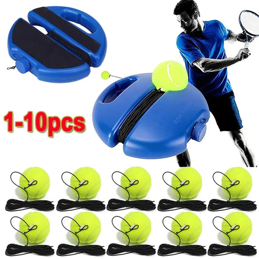 Professional Tennis Training Aids Bases With Elastic Rope Ball Practice Self-Duty Rebound Tennis Trainer Tennis Practice Tool