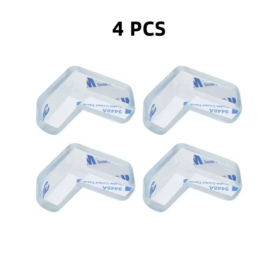 4/8/10/12Pcs Baby Safety Silicone Protector Table Corner Edge Protection Cover Transparent Anti Collision Soft Guard Home Tool