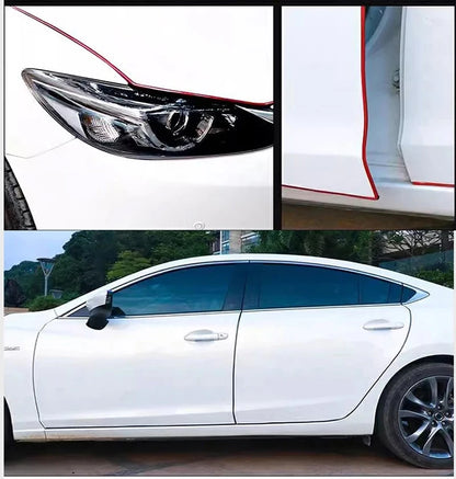 2/5/10M Car Door Edge Scratch Protector DIY Trim Strips Guard Cover Strip Roll Chrome Styling Moulding Trim Strip