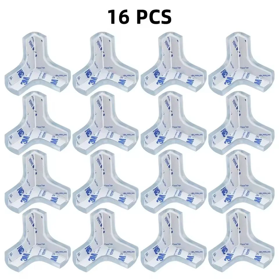 4/8/10/12Pcs Baby Safety Silicone Protector Table Corner Edge Protection Cover Transparent Anti Collision Soft Guard Home Tool