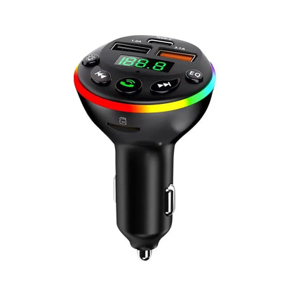 Bluetooth 5.0 FM Transmitter Car MP3 Modulator Player Handsfree Audio Receiver PD+USB Phone Charger With 3 in 1 Charge Cable