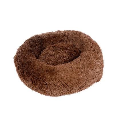 40-90cm Round Pet Bed for Large Dog Bed Super Soft Cat Bed Long Plush Dog House for Medium Dog House Winter Warm Sleeping