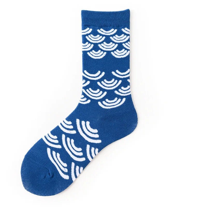 New cotton socks high-quality men's and women's British style casual Harajuku fashion novelty literary couple sexy socks