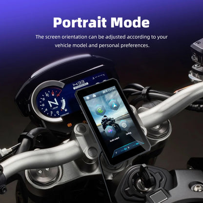 EKIY 5.0 inch Portable Digital Dashboard Motorcycle Navigation GPS Removable Display Screen Wireless CarPlay Moto Android Auto