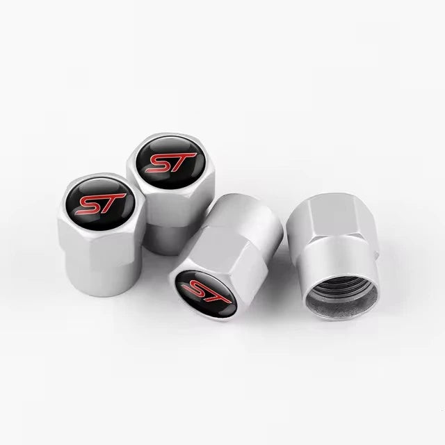 4Pcs/set High Quality Car Valve Caps Stem Case Covers For ST Line Accessories Wheel Valve Dust Caps Tyre Rim Stem Cover For Ford
