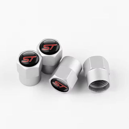 4Pcs/set High Quality Car Valve Caps Stem Case Covers For ST Line Accessories Wheel Valve Dust Caps Tyre Rim Stem Cover For Ford