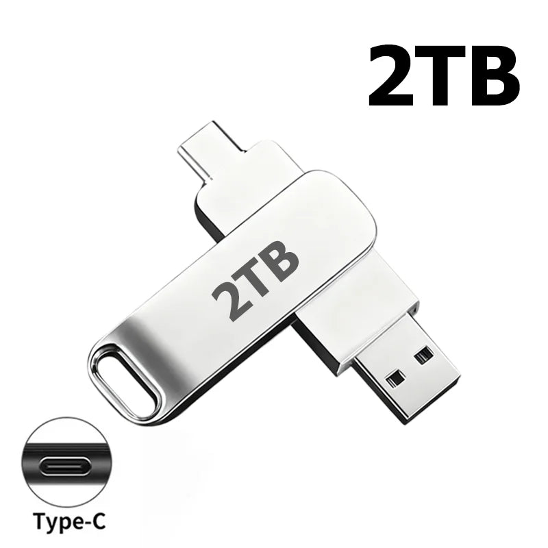 16TB Flash Drive USB 3.2 High Speed Metal Transfer Waterproof C Disk Type-C Large Storage for Phone Computer PC Data New 2026