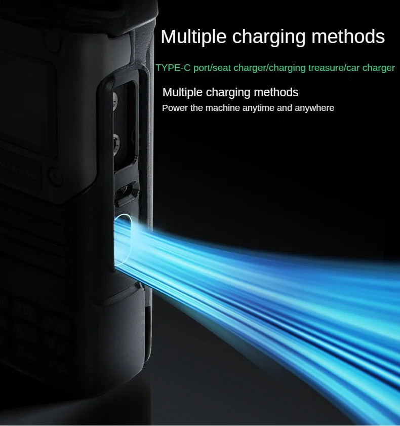 Quansheng UV-K5(8) 5W Walkie Talkie: Air Band Aviation Receiver, UHF VHF Dual Band, Type-C Charge, DTMF, NOAA, FM Two Way Radio