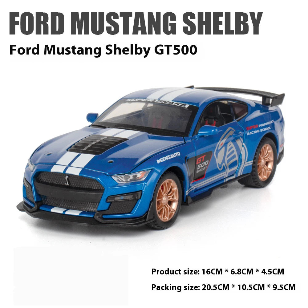 1:32 Ford Mustang Viper GT500 Supercar Alloy Diecast Model Decorative Trendy Ornaments Computer Desktop Ornaments Gift For Boys