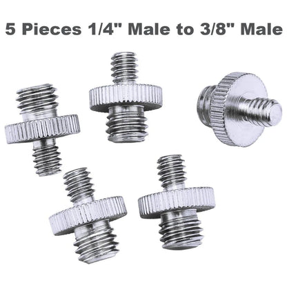 Camera Male to Female Conversion Screw 1/4" 3/8" Inch 20-Thread Fixed Mount Converter for DSLR Light Stand Tripod Ballhead