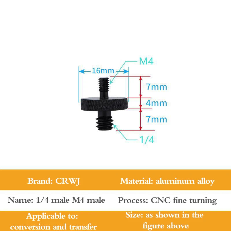 Conversion Screw Dual Nuts Tripod Mount 1/4toM4 M5 M6 M8 M10 Inch Projector Bracket Adapter Converter for DSLR Camera Tripod Acc