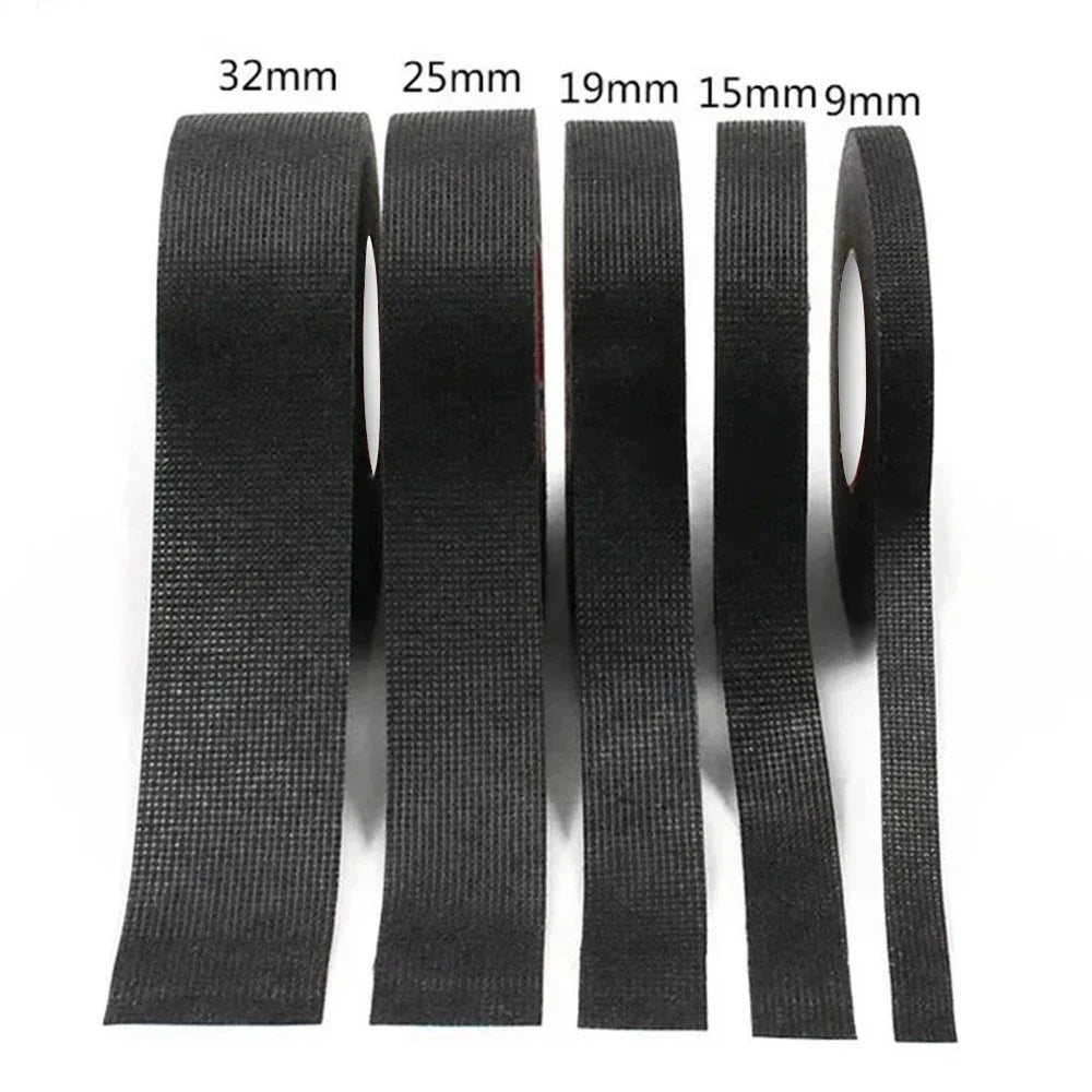 10/15M Meter Heat-resistant Flame Retardant Tape Coroplast Adhesive Cloth Tape for Car Cable Harness Wiring Loom Protection