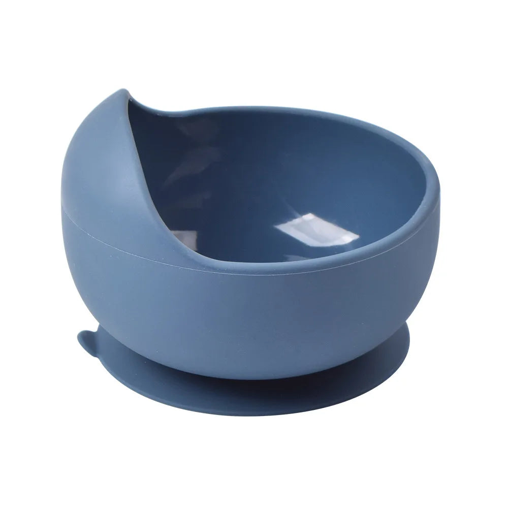 28Colors Baby Silicone Suction Bowls for Kids Waterproof Baby Feeding Tableware Spoon Children Dishes Kitchenware Infant Plates