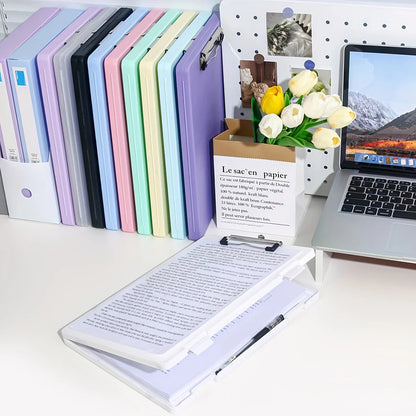 1Pc, A4 writing board file box, 2-in-1 A4 document and photo multifunctional storage box, portable organization tool for office