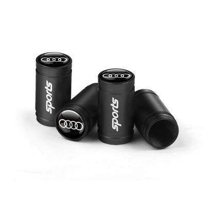 4pcs Aluminum Alloy Styling Car Wheel Tire Air Valve Caps Accessories For Audi Sline A1 A2 A3 A4 A4L A5 A6 A7 A8 A8L TT Q1 Q2 Q3
