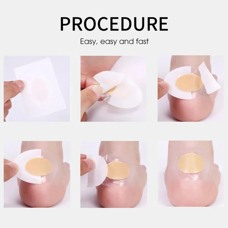 10-100pcs Gel Heel Protection Foot Patches Adhesive Blister Pads Hydrocolloid Heel Liner Shoes Stickers Pain Plaster Foot Care