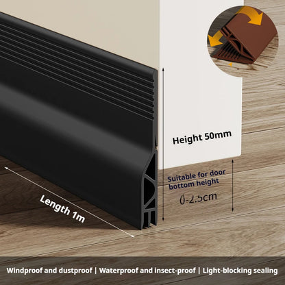 1m Under Door Draft Stopper Weatherstrip 5 Colors Flexible Silicone Rubber Sealing Strip Self-adhesive Window Gap Acoustic Tape