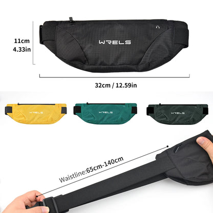 WRELS Waist Bag Outdoor Running Cycling Bag Waterproof Sports Fanny Pack Mobile Phone Case Gym Jogging Run Pouch Belt Bag