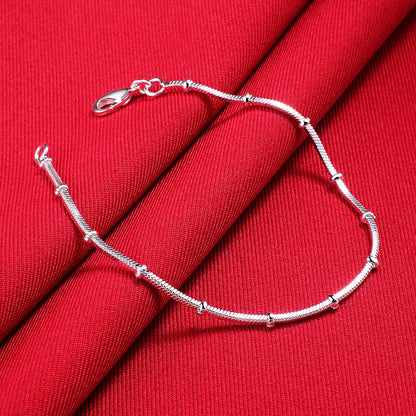 Fashion charm 925 Sterling Silver Bracelet for man woman, Twisted rope chain fine jewelry, Wedding party Christmas gift
