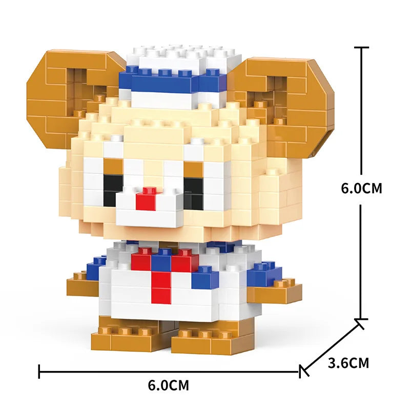 Cartoon Cool Rice Building Blocks Animal Dolls Educational Assembled Toys Ornaments Small Particles Children's Birthday Gifts