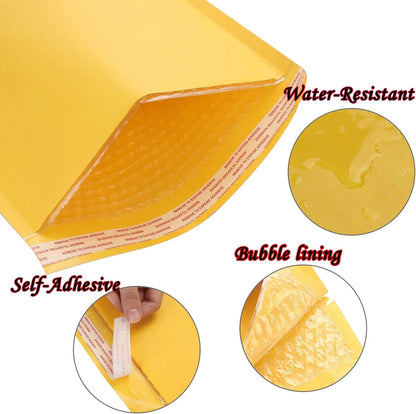 Kraft Bubble Mailers, Self Seal Adhesive Shipping Bags, Cushioning Padded Envelopes for Shipping, Mailing, Packaging