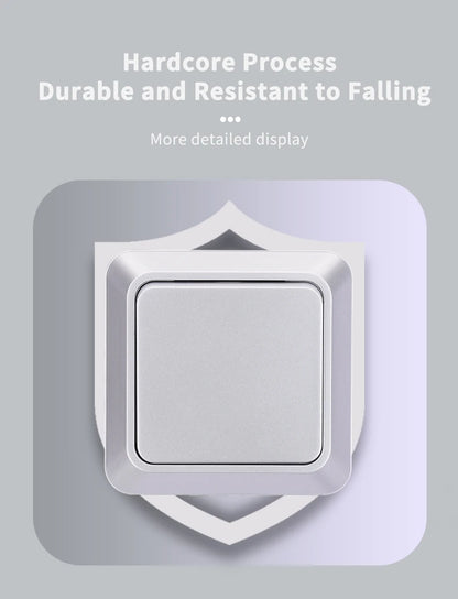 Silvery Wall Surface Button, Light Switch, EU Spray Paint Plastic Outdoor 1 Gang 1 Way, Wall Exterior Rocker On/Off  Switch, WESA