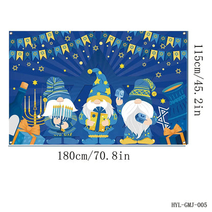 Judaism Happy Hanukkah Backdrop Jewish Jesus Passover Candlestick Party Decor Photographic Background Photography Photo Studio