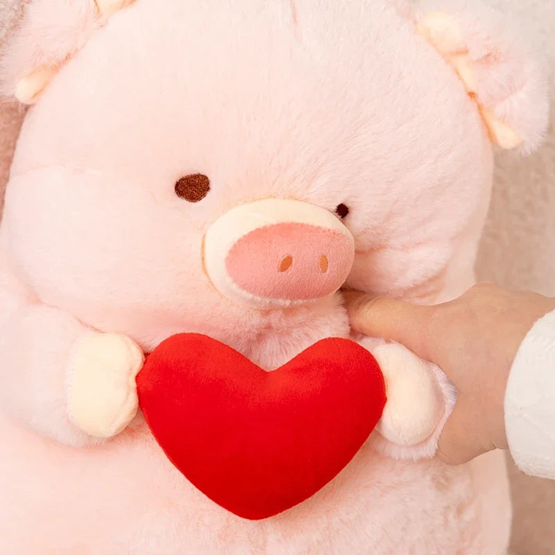 20/30 Cartoon Pig Hold Heart Plush Toys Cute Soft Lovely Stuffed Pillows Dolls For Birthday Festival Gift