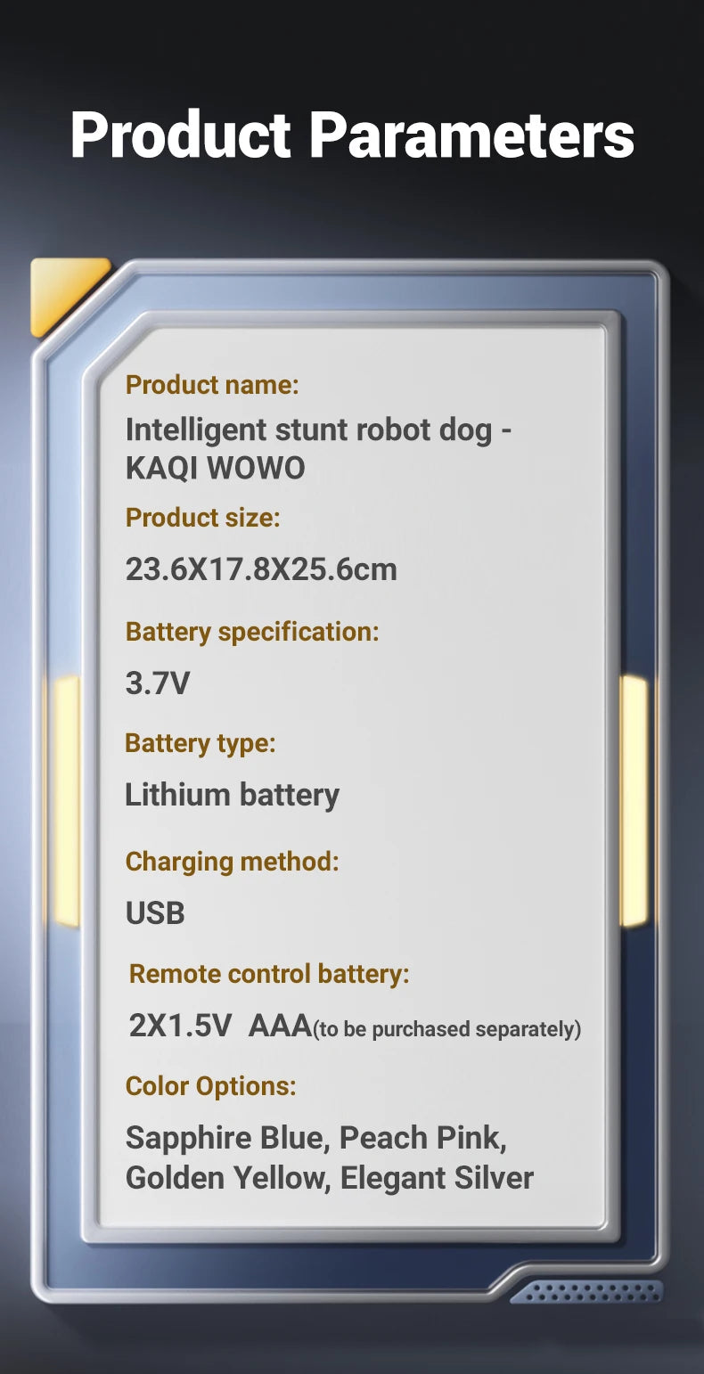 Funny RC Robot Electronic Dog Stunt Dog Voice Command Programmable Touch-sense Music Song Robot Dog for Boy Girls Children Toys