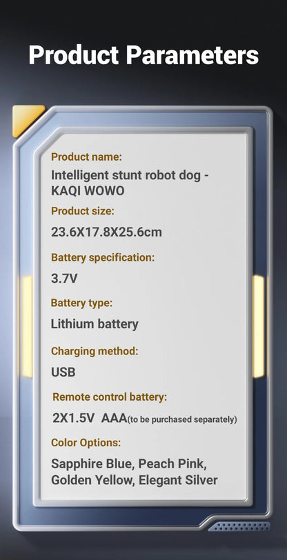 Funny RC Robot Electronic Dog Stunt Dog Voice Command Programmable Touch-sense Music Song Robot Dog for Boy Girls Children Toys