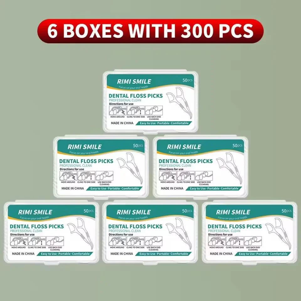 1/3/6/20 Boxes Disposable Plastic Toothpick Dental Floss High-Tension Smooth Dental Floss Stick Portable Dental Floss Box