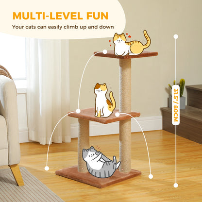 Cat tree, Cat Tower for Indoor Cats, 2 Styles Cat Activity Tree with Cat Scratching Posts, Big Hammock and Removable Top Perch Grey