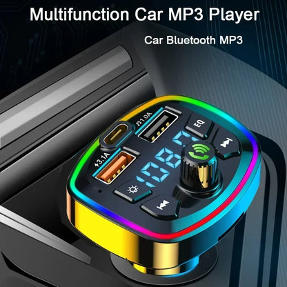 3.1A USB PD Fast Charging Car Charger FM Transmitter Bluetooth 5.0 Audio Receiver MP3 Music Player TF Card Quick Charge Adapter