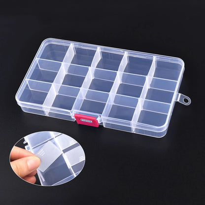 Plastic Transparent Storage Box Jewelry Beads Container Jewelry Tools Accessories Box Small Items Sundries Organizer Case