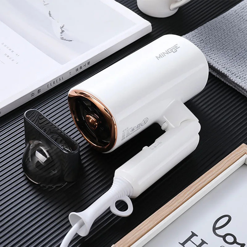 Popular Foldable Hair Dryer 1800W Blue Light Negative Ion Super Silent US/EU/UK Plug 110V/220V Home Barber Recommended