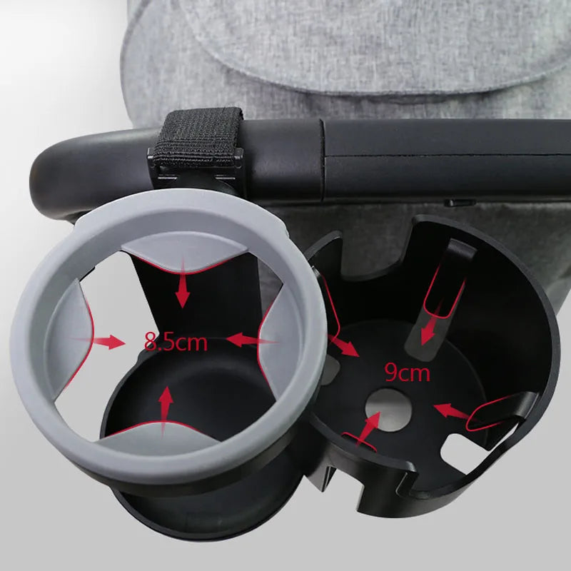 Stroller Cup Holder Phone Support Milk Bottle Drink Cup Holder Conversion 2 Cups Universal for Pram Baby Stroller Accessories