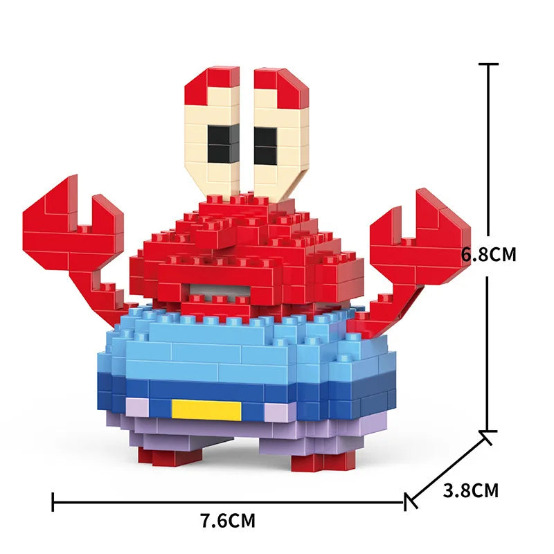 Cartoon Cool Rice Building Blocks Animal Dolls Educational Assembled Toys Ornaments Small Particles Children's Birthday Gifts
