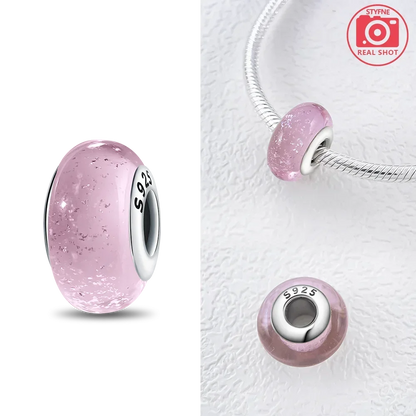 Silver 925 Colorful Flower Series Murano Glass Beads Charm Fit Original Bracelet Murano Glass DIY for Women Jewelry Gift