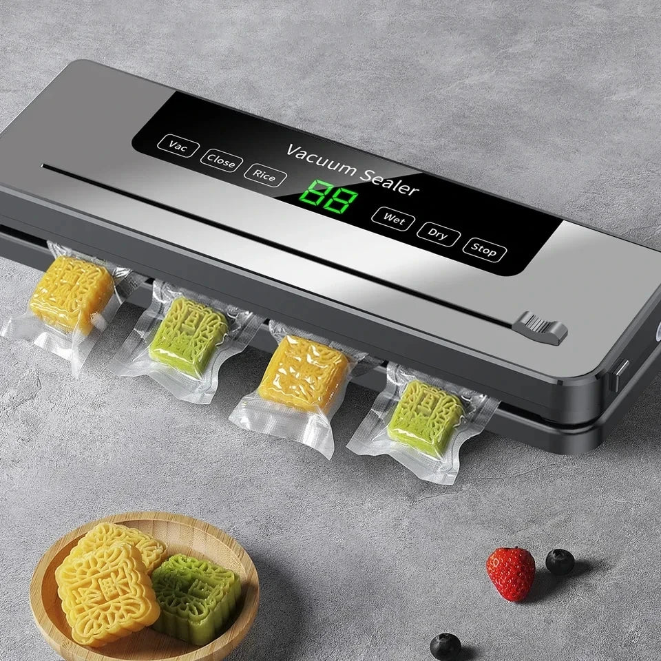 Food Vacuum Sealer Machine Wet Dry With UV Kitchen Storage Sealing Machine Built-in Cutter Food Vacuum Packaging Machine