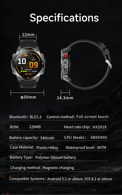 New Professional GPS Sports Smart Watch, Outdoor RIDE Run GPS track Swim Watchs Compass Altimeter, 3ATM Sports Bracelets, men, ladies