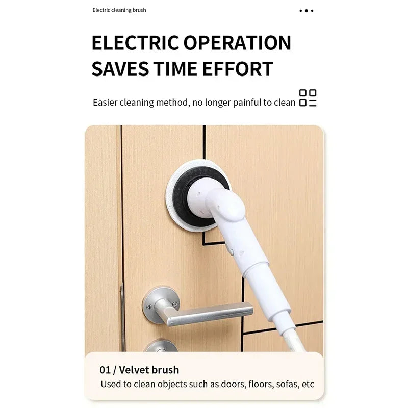 2000mAh, 6-in-1 Electric Cleaning Brush, Wireless Intelligence Rotary Cleaning Brush, Shower Clean Brush, Kitchen Bathroom, MIJIA