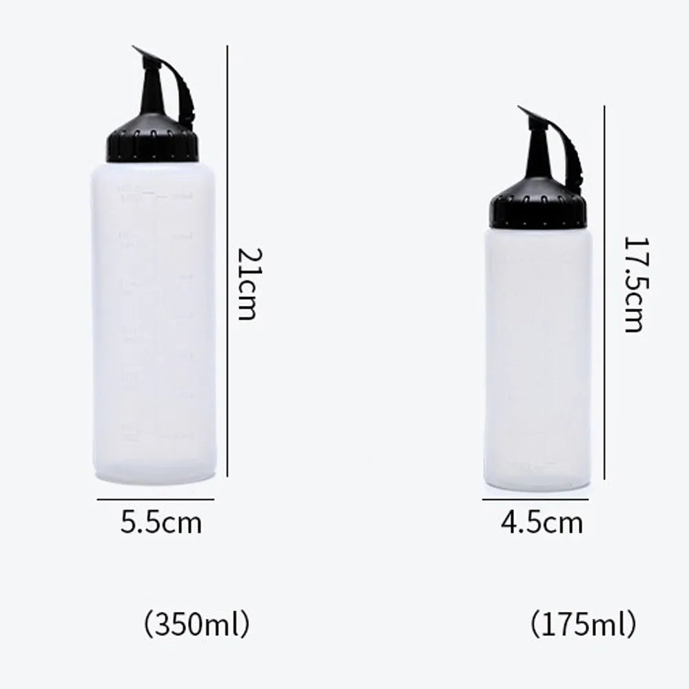 175ML/350ML Large Squeeze Bottle Condiment Bottles with Nozzles Ketchup BBQ Sauces Oil Bottle Dispenser Squeeze Sauce Bottles