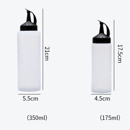 175ML/350ML Large Squeeze Bottle Condiment Bottles with Nozzles Ketchup BBQ Sauces Oil Bottle Dispenser Squeeze Sauce Bottles