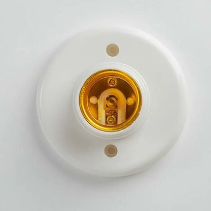 E27 Casquillo de rosca Blanco Techo Lámpara Bombilla Soporte Base Fija Portalámparas para el Hogar 6A