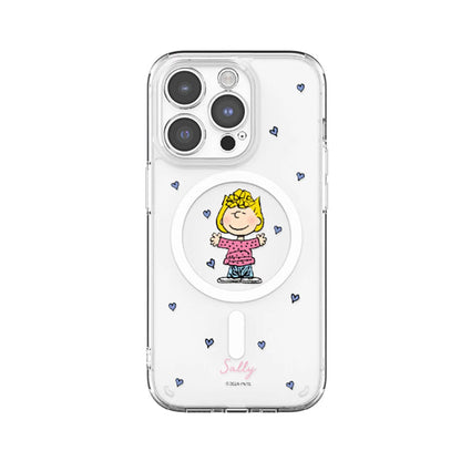 S-Snoopy Wireless Charging Case for iPhone 17 Air 16 E 15 14 13 12 Mini 11 Pro Max Transparent Acrylic Silicone Edge Hard Cover